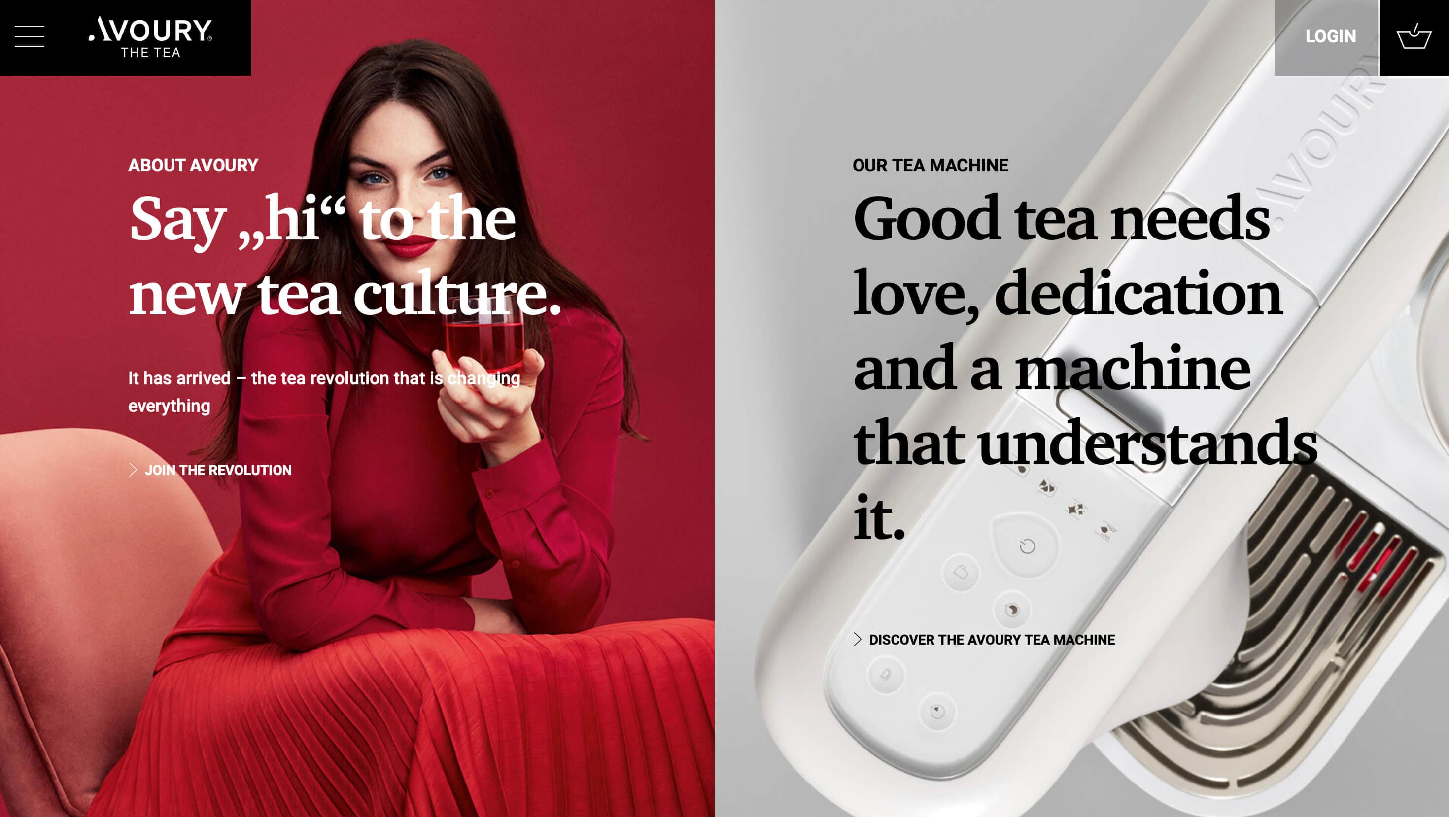 The 'Avoury. The Tea' Next.js Storefront.